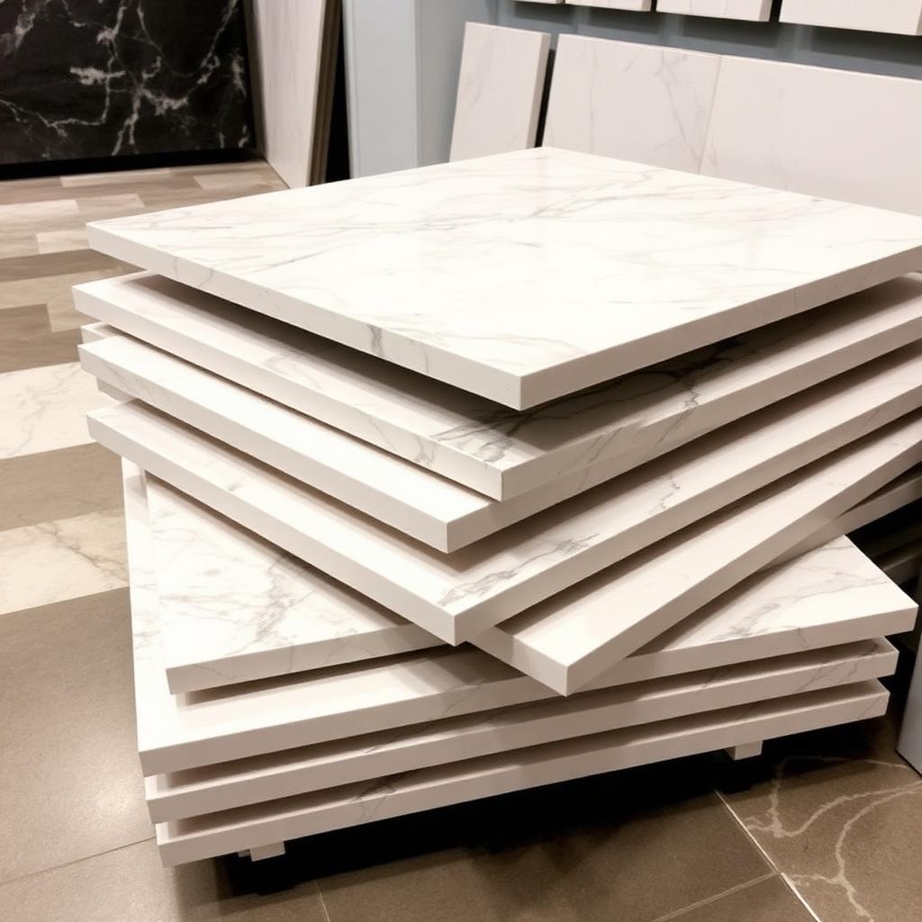 Polished Porcelain Tiles 60x60 — Marble Look