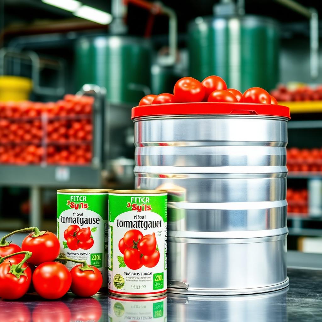 Tomato Paste 28-30 Brix — 220L Aseptic Drum